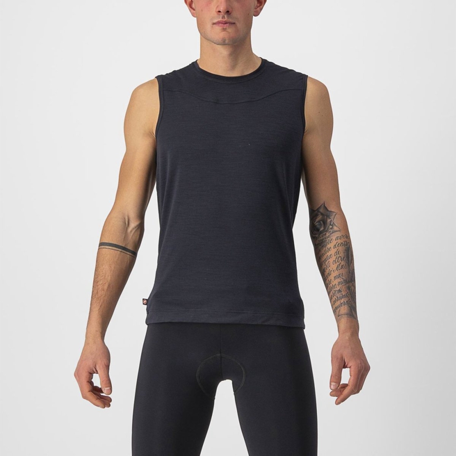 Castelli BANDITO WOOL SLEEVELESS Men Base Layer Black | KYC-135490