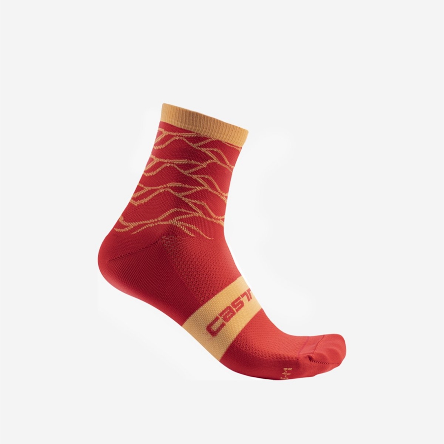 Castelli CLIMBER\'S 3.0 12 CM Women Socks Orange | WNB-497503