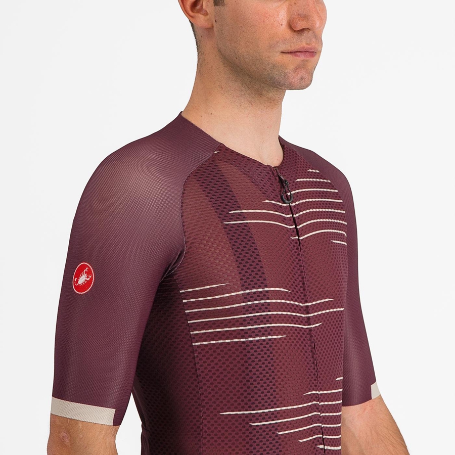 Castelli CLIMBER'S 4.0 Men Jersey Deep Burgundy / Silver | QNZ-790362