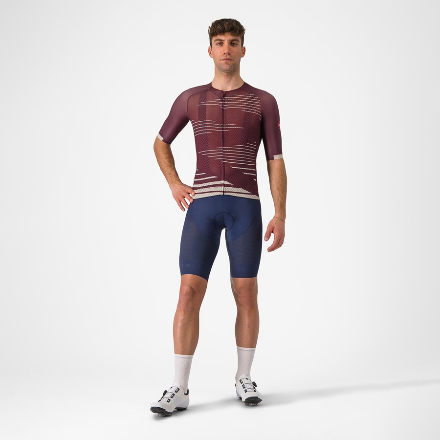 Castelli CLIMBER'S 4.0 Men Jersey Deep Burgundy / Silver | QNZ-790362