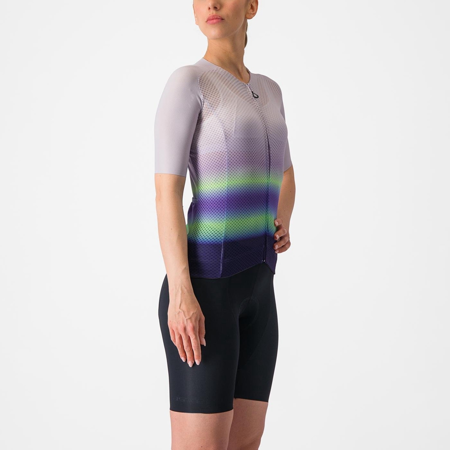 Castelli CLIMBER'S 4.0 W Women Jersey Purple White / Green / Dark Purple | MED-231478