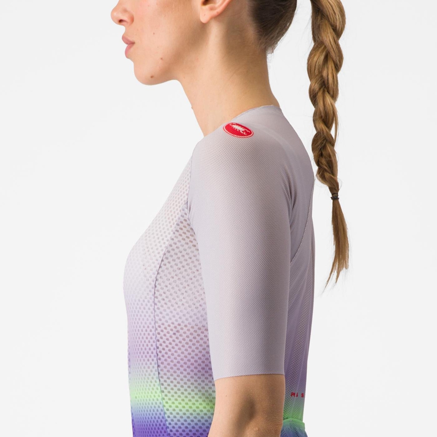 Castelli CLIMBER'S 4.0 W Women Jersey Purple White / Green / Dark Purple | MED-231478