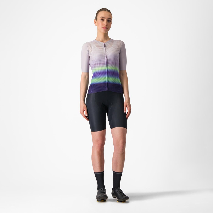 Castelli CLIMBER'S 4.0 W Women Jersey Purple White / Green / Dark Purple | MED-231478