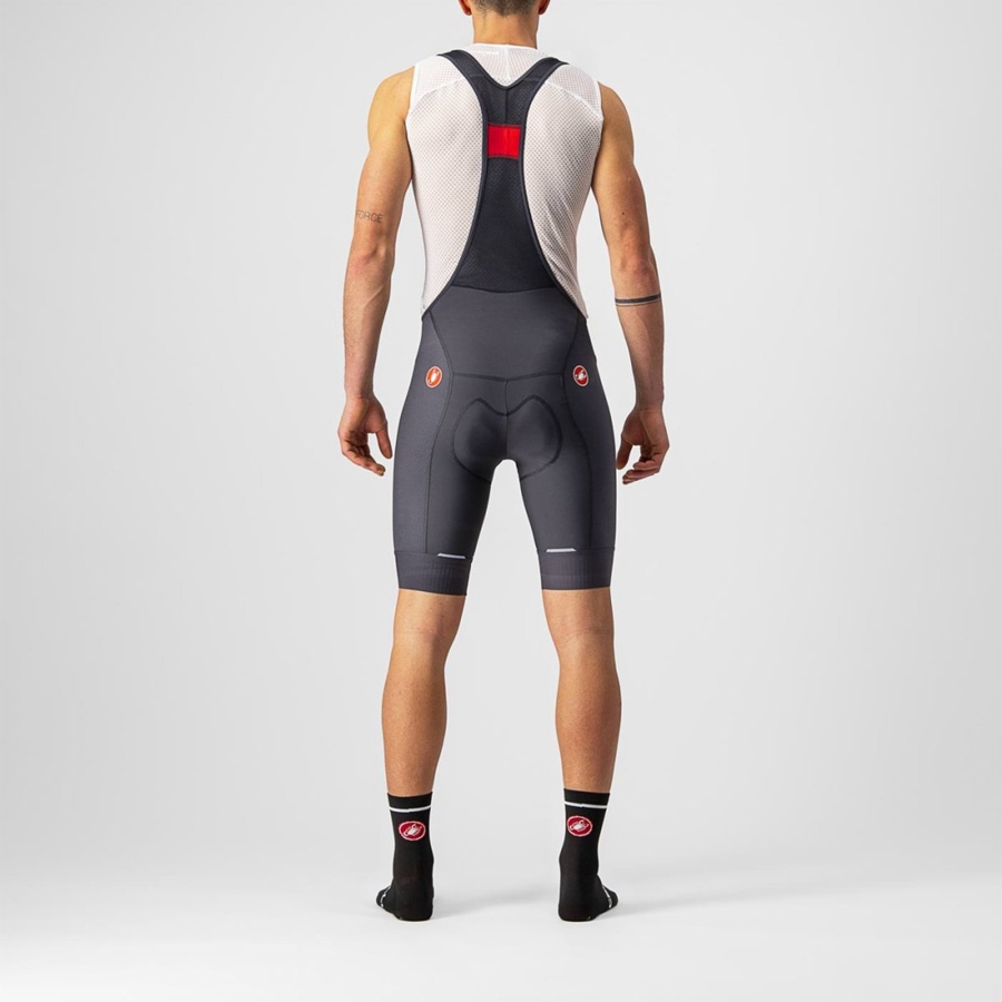 Castelli COMPETIZIONE Men Bib Shorts Dark Grey | FNJ-910358