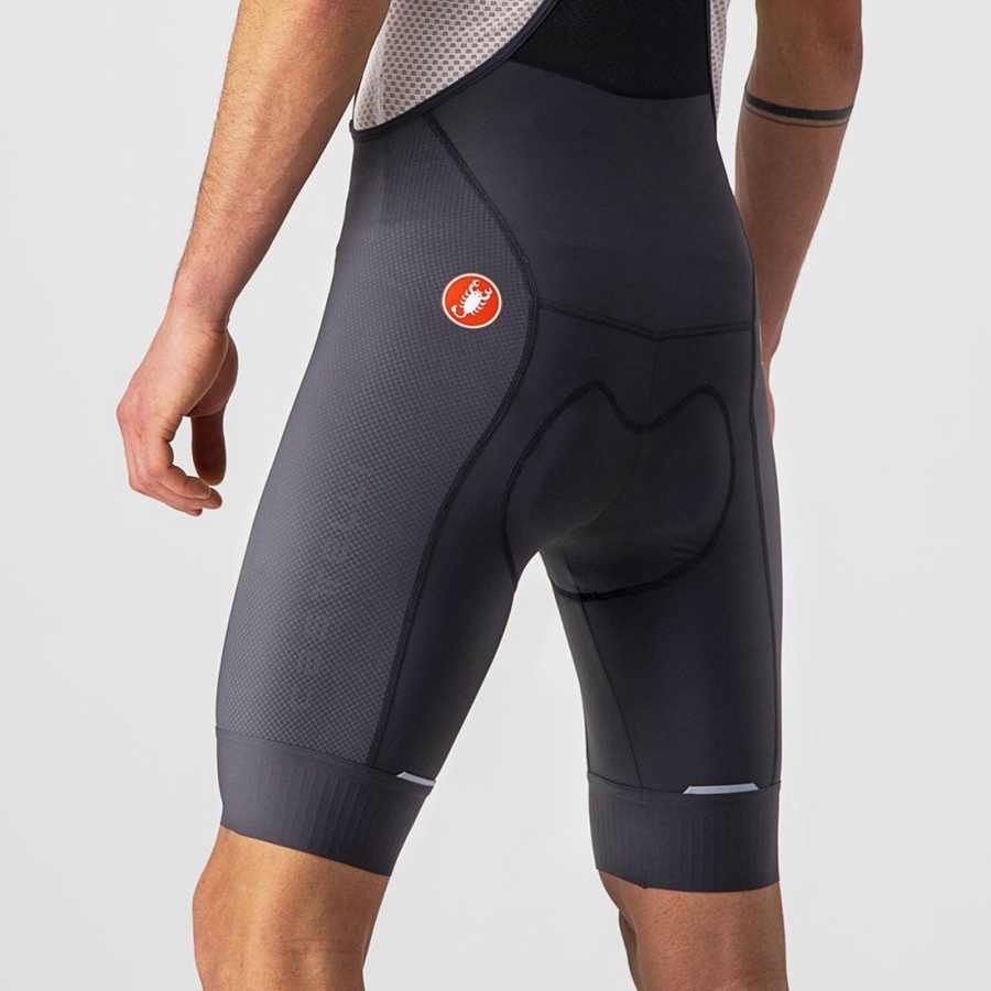 Castelli COMPETIZIONE Men Bib Shorts Dark Grey | FNJ-910358