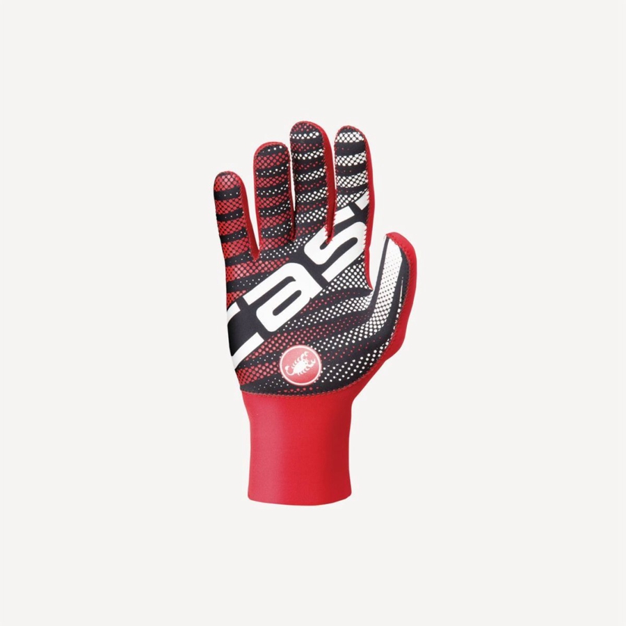 Castelli DILUVIO C Men Gloves Red | UEL-201956