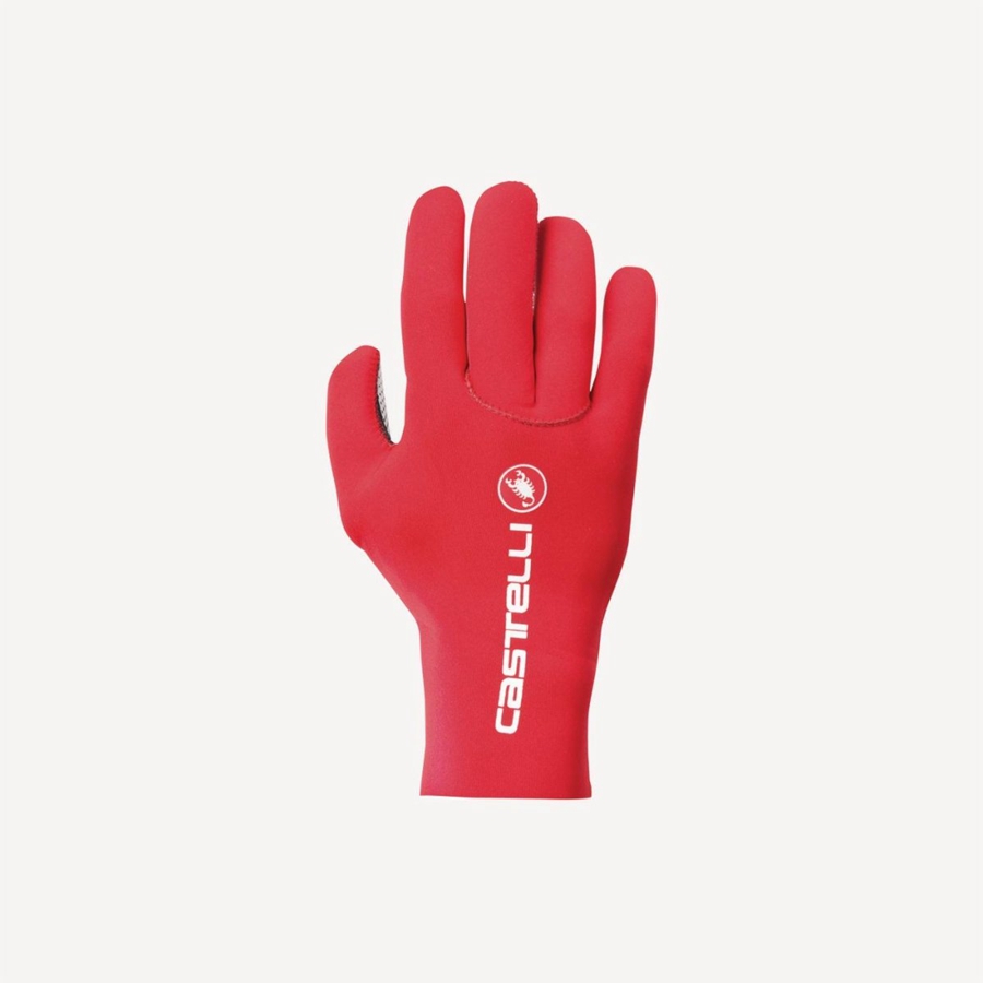 Castelli DILUVIO C Men Gloves Red | UEL-201956