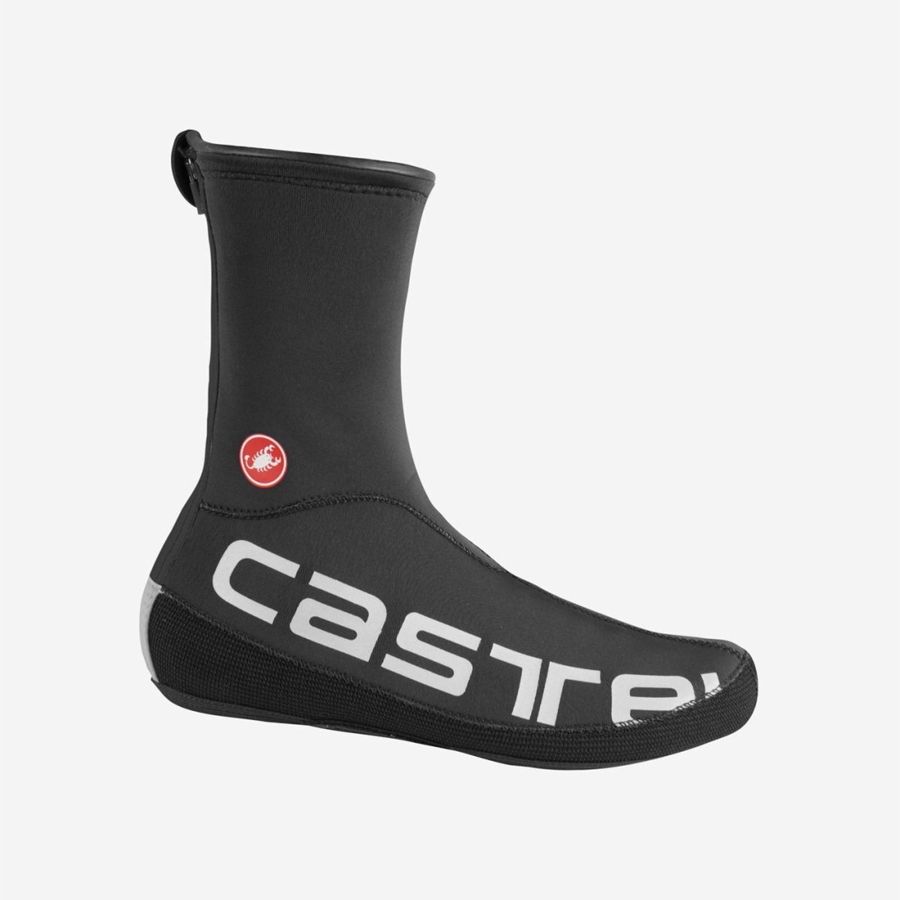 Castelli DILUVIO UL Men Shoecovers Black / Silver | API-592081