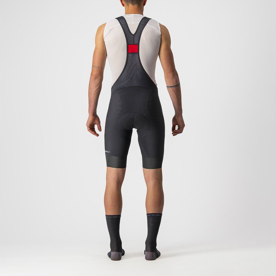 Castelli ENDURANCE 3 Men Bib Shorts Black | DAB-287615