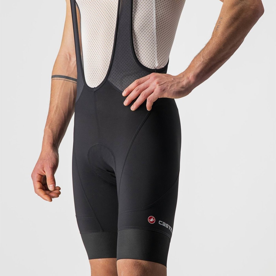 Castelli ENDURANCE 3 Men Bib Shorts Black | DAB-287615