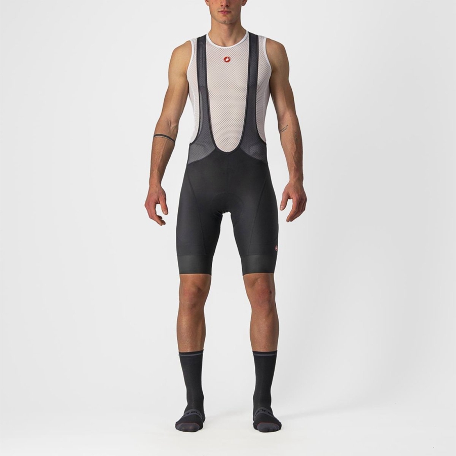 Castelli ENDURANCE 3 Men Bib Shorts Black | DAB-287615