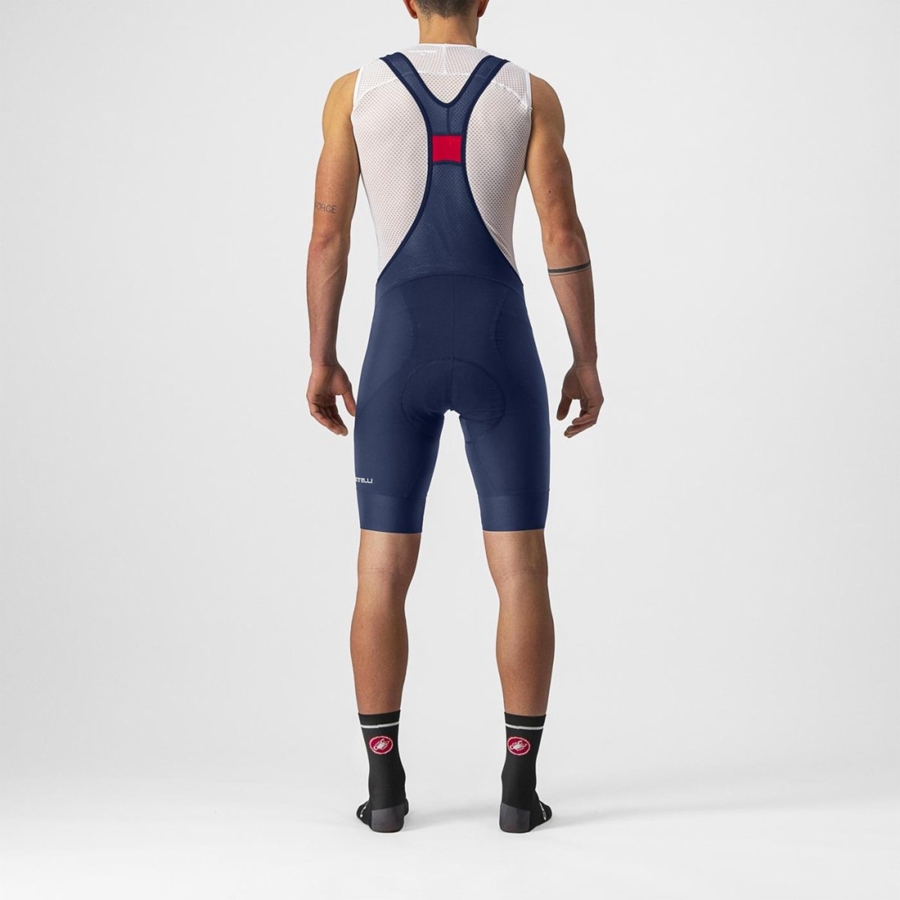 Castelli ENDURANCE 3 Men Bib Shorts Blue | MTI-795106