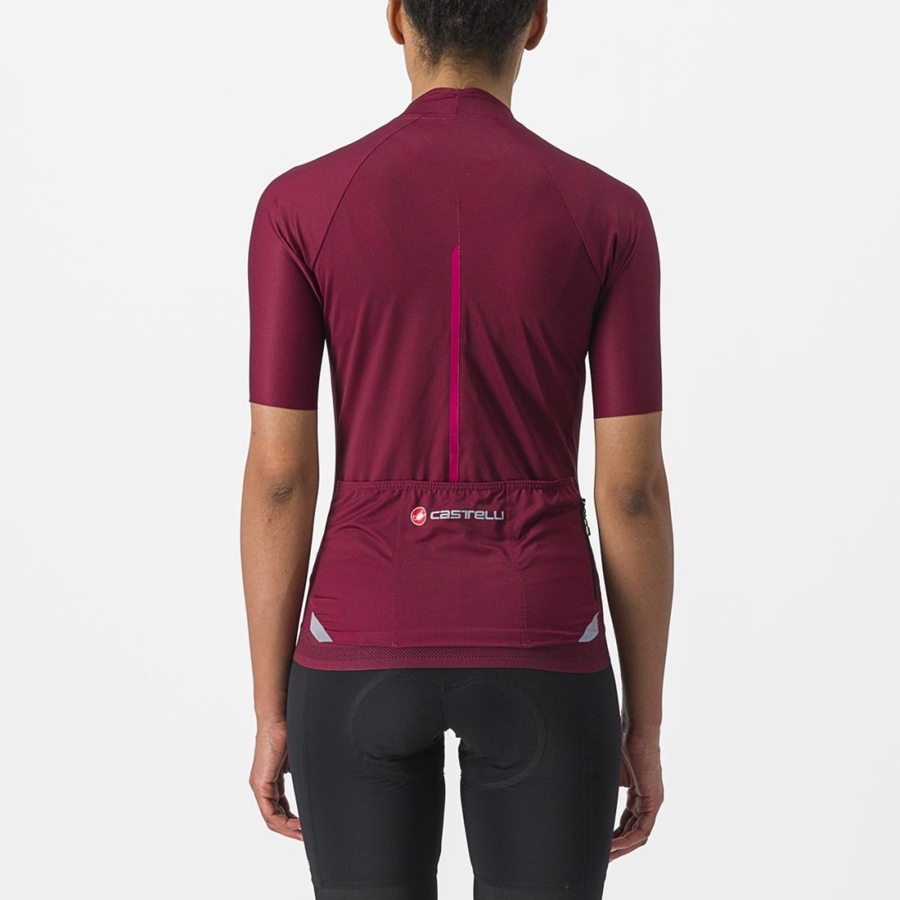 Castelli ENDURANCE W Women Jersey Burgundy | OBY-306489