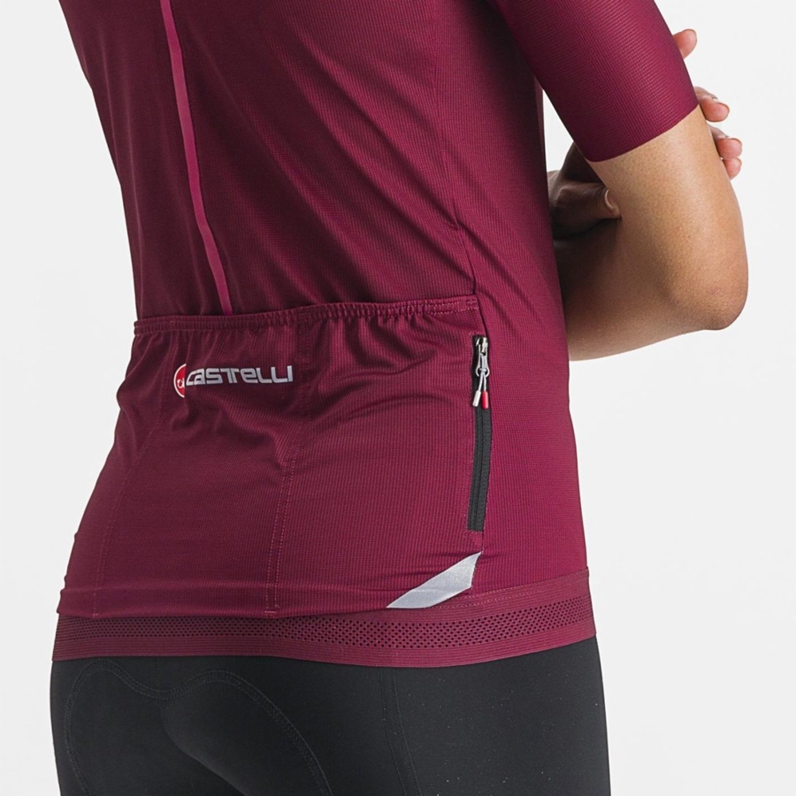 Castelli ENDURANCE W Women Jersey Burgundy | OBY-306489