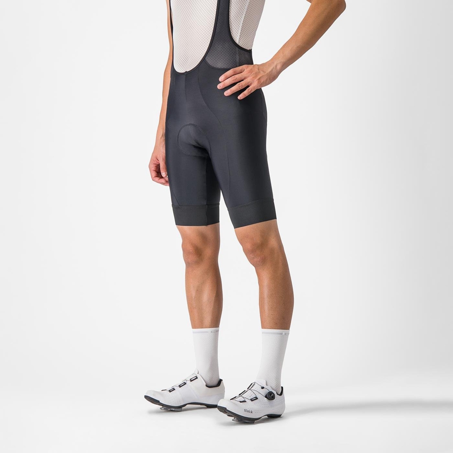 Castelli ENTRATA 2 Men Bib Shorts Black | WNJ-952178