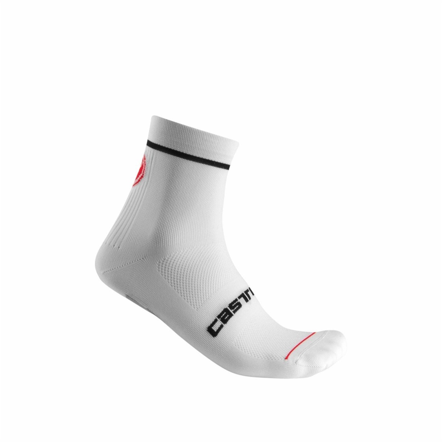 Castelli ENTRATA 9 Men Socks White | BWZ-517824