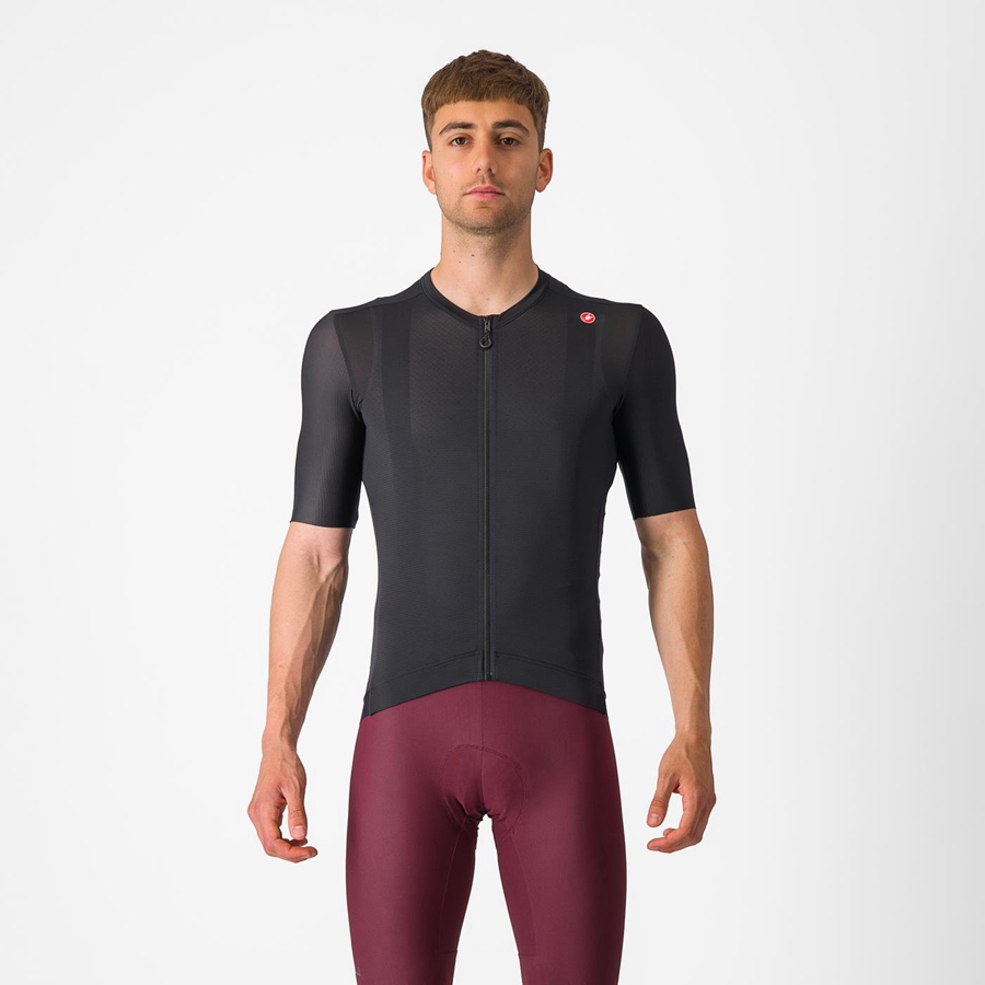 Castelli ESPRESSO Men Jersey Black / Dark Grey | IHO-426085