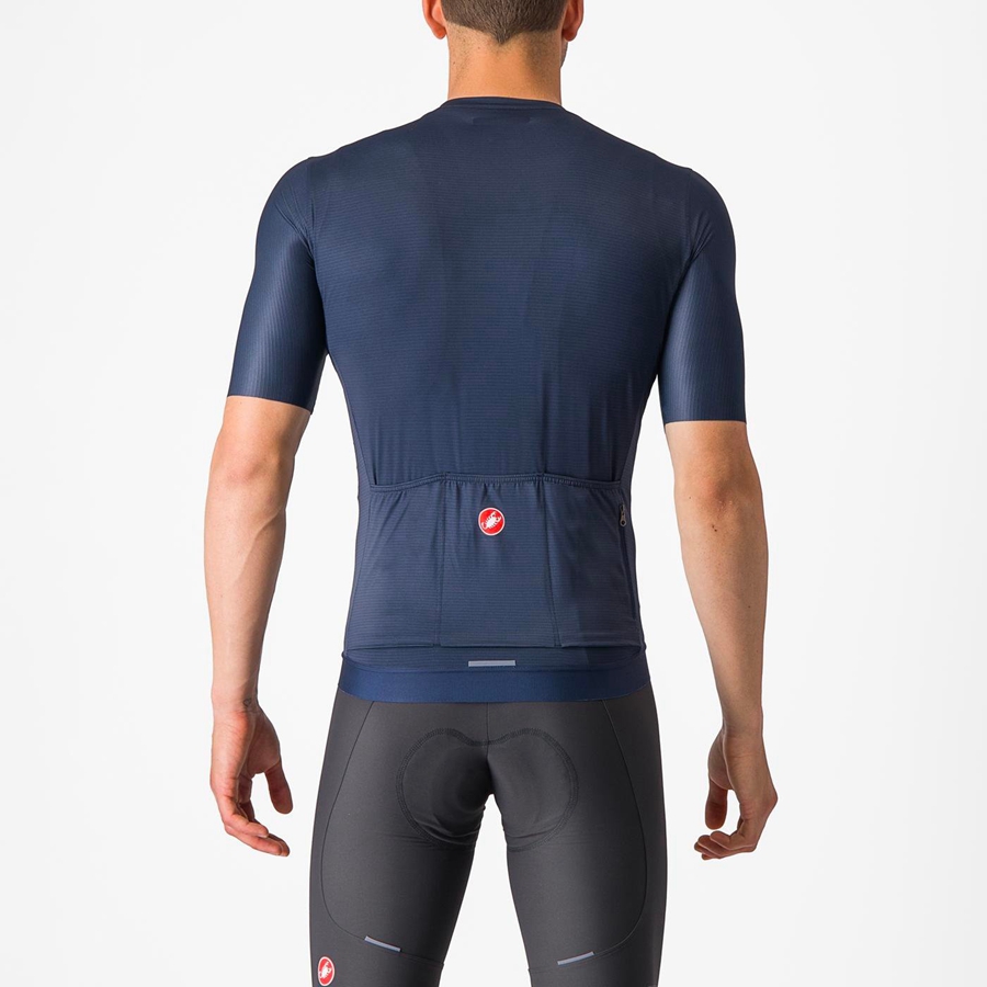 Castelli ESPRESSO Men Jersey Blue / Silver | EOQ-073891