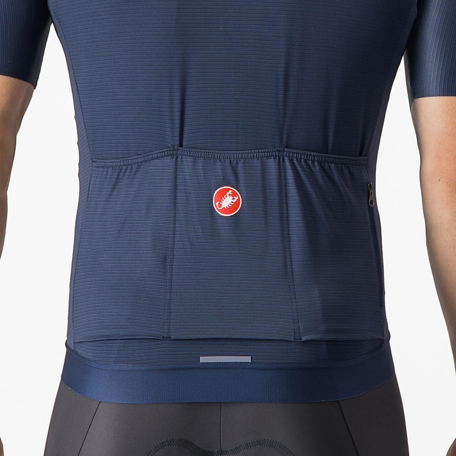 Castelli ESPRESSO Men Jersey Blue / Silver | EOQ-073891