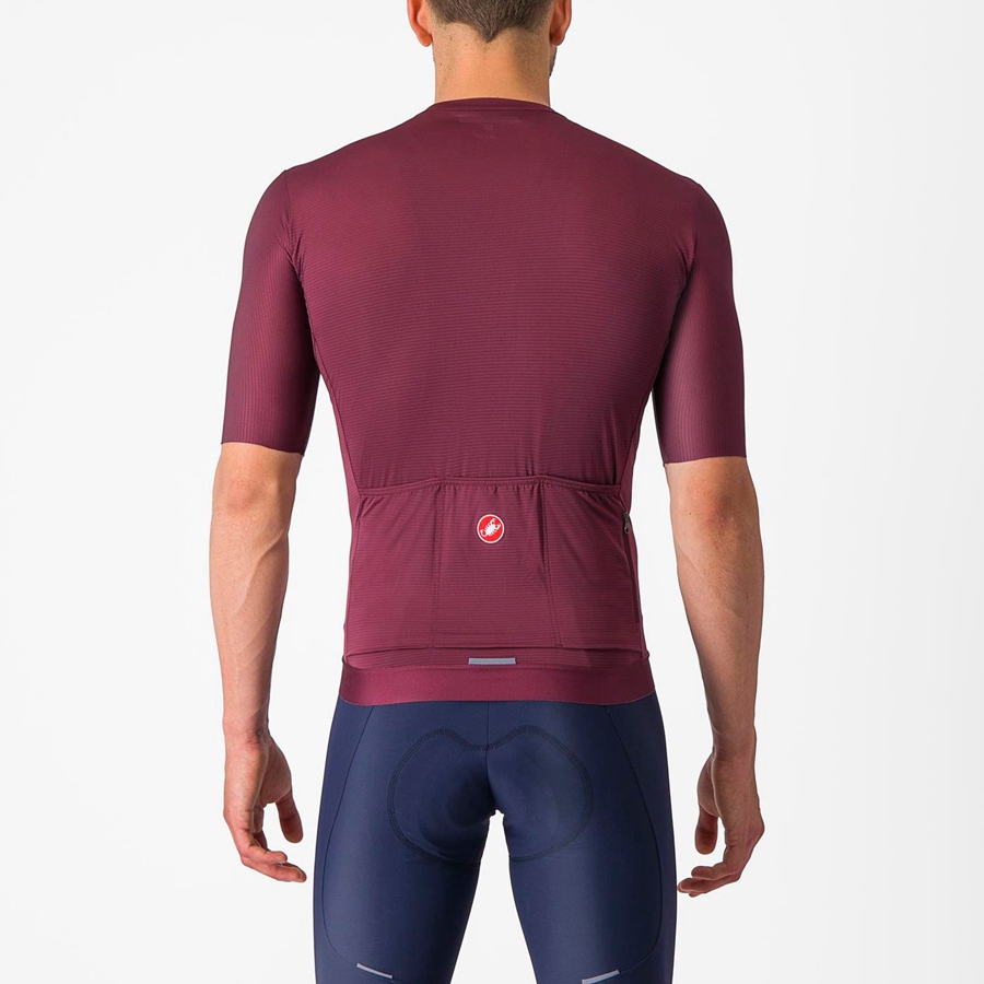 Castelli ESPRESSO Men Jersey Deep Burgundy / Silver | FPE-750382