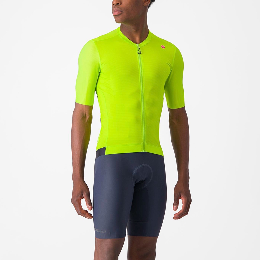 Castelli ESPRESSO Men Jersey Light Green / Deep Green | IBK-682315