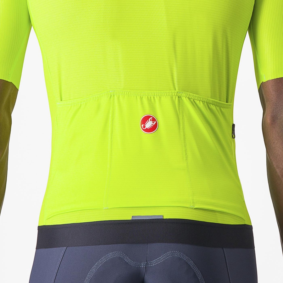 Castelli ESPRESSO Men Jersey Light Green / Deep Green | IBK-682315