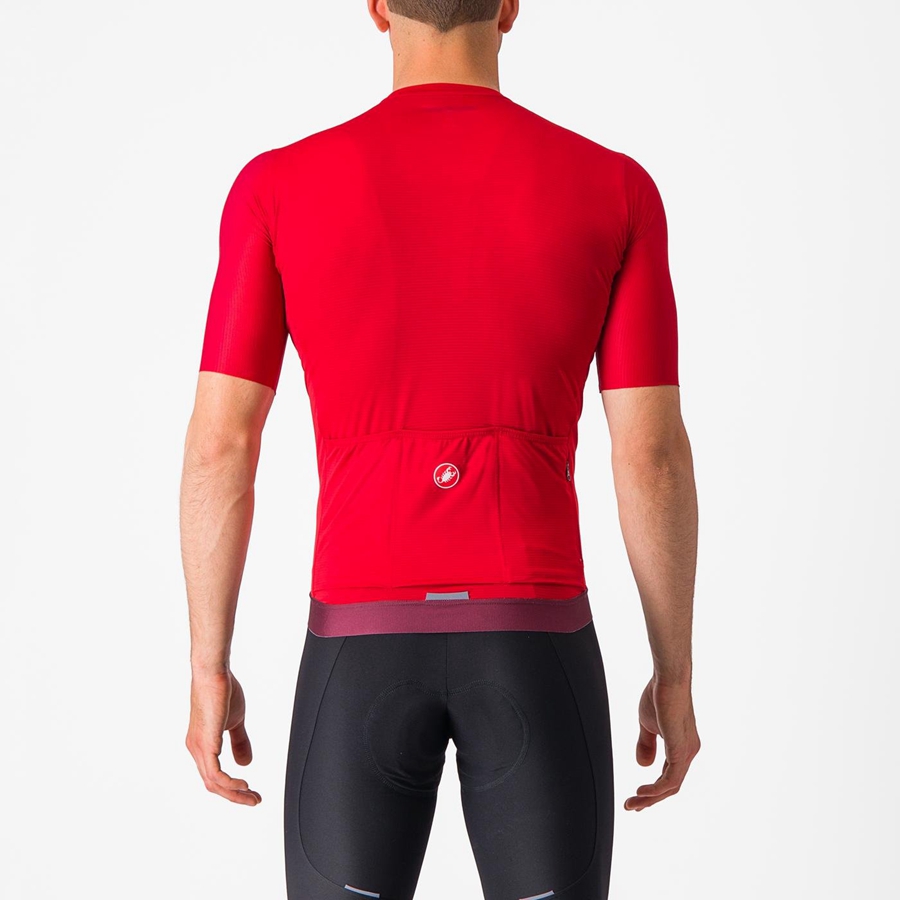 Castelli ESPRESSO Men Jersey Red / Deep Burgundy | OIU-860219