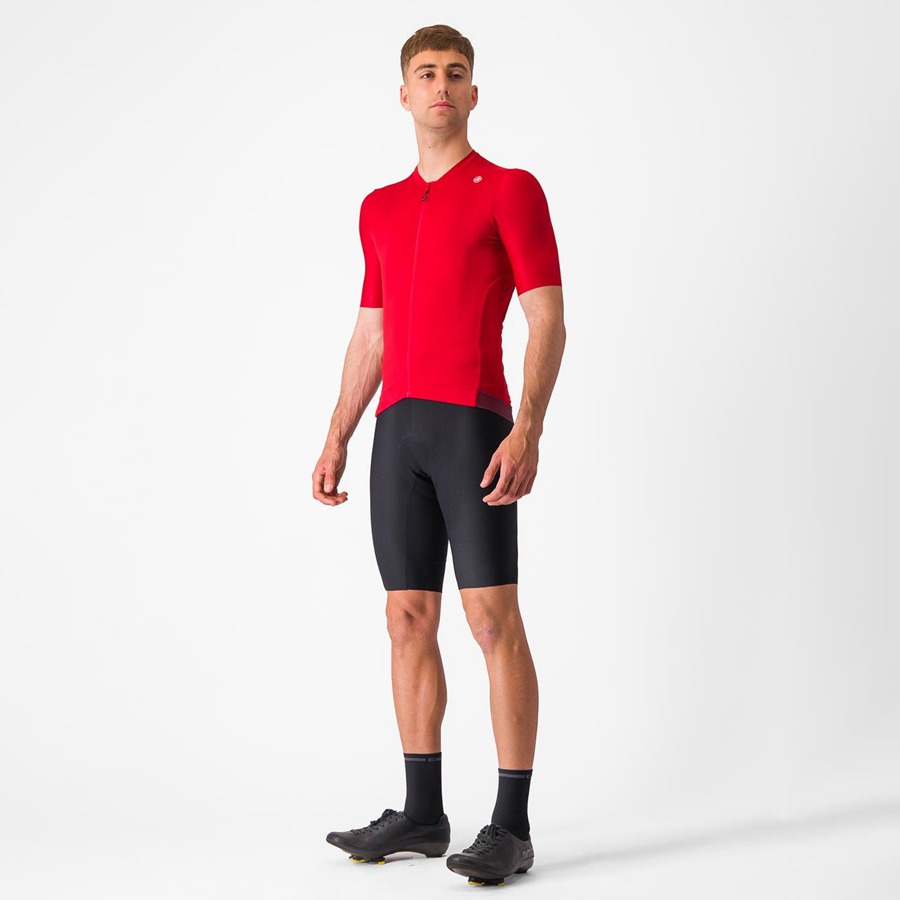 Castelli ESPRESSO Men Jersey Red / Deep Burgundy | OIU-860219