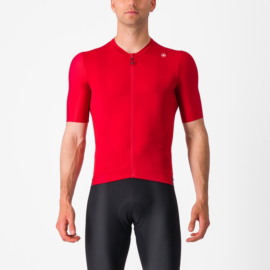 Castelli ESPRESSO Men Jersey Red / Deep Burgundy | OIU-860219