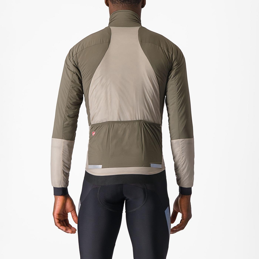 Castelli FLY THERMAL Men Jackets Green | NFP-530861