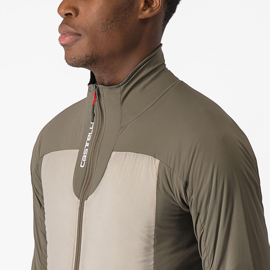 Castelli FLY THERMAL Men Jackets Green | NFP-530861