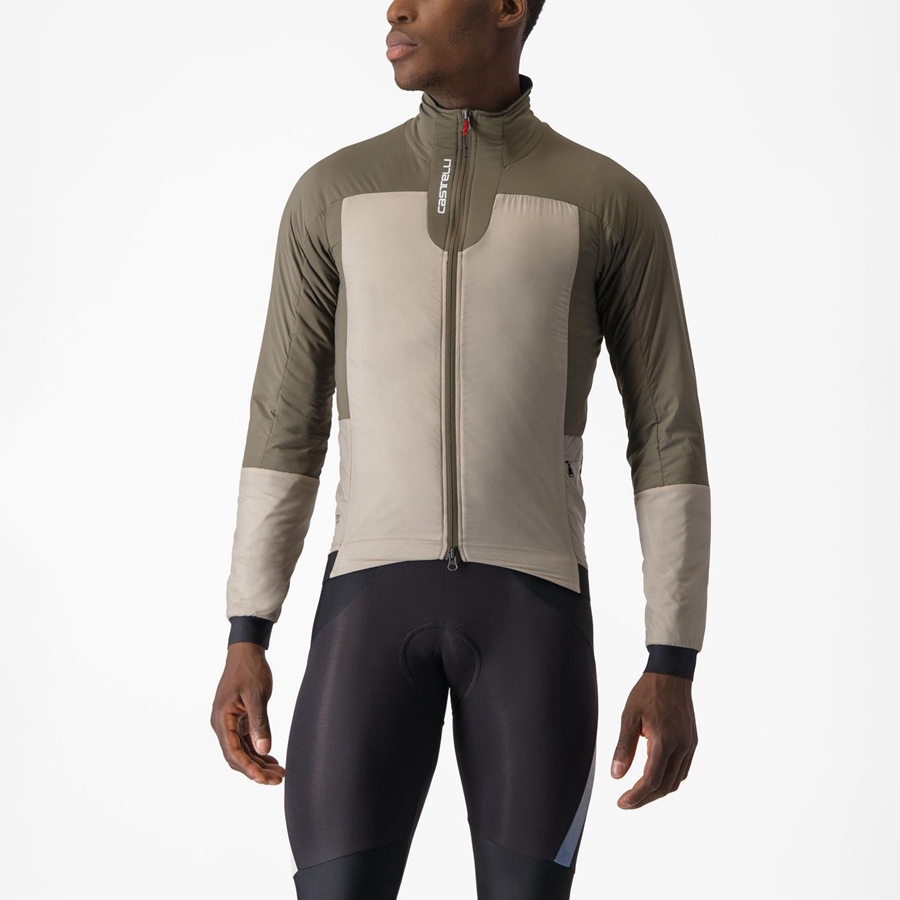 Castelli FLY THERMAL Men Jackets Green | NFP-530861