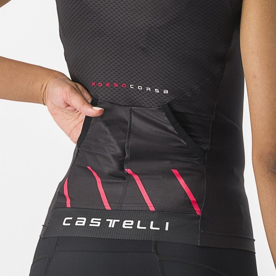 Castelli FREE 2 W TRI SINGLET Women Suits Black | LOR-987043