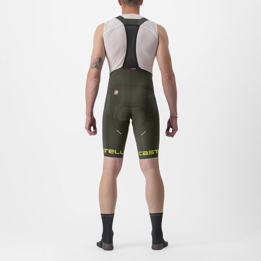 Castelli FREE AERO RC CLASSIC Men Bib Shorts Deep Green | FPJ-178054