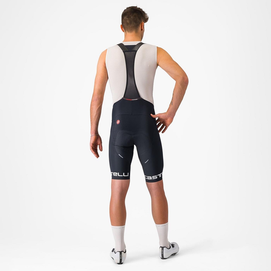 Castelli FREE AERO RC CLASSIC Men Bib Shorts Black / White | ZXN-179638