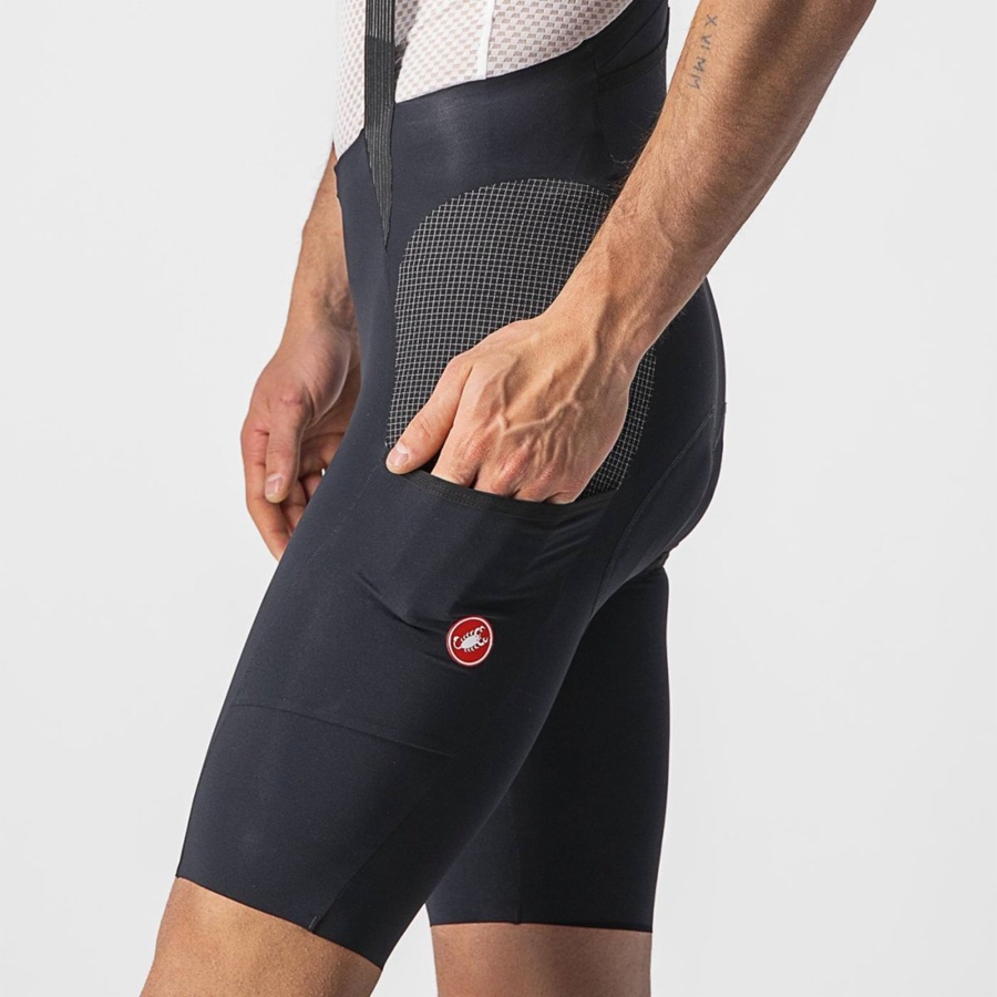 Castelli FREE UNLIMITED Men Bib Shorts Black | CLU-284350