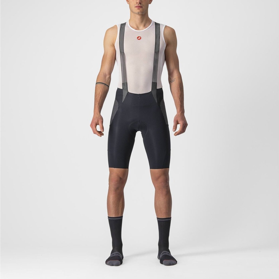 Castelli FREE UNLIMITED Men Bib Shorts Black | CLU-284350