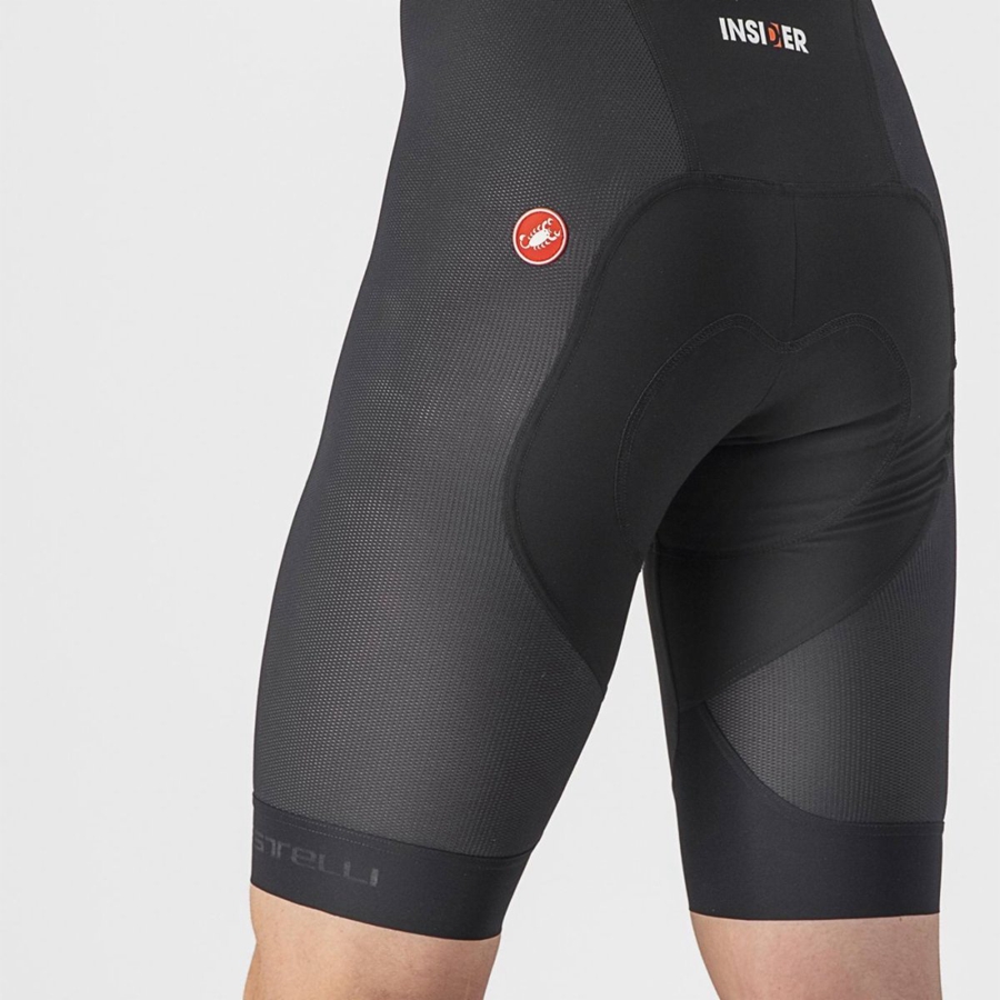 Castelli INSIDER 2 Men Bib Shorts Black | OJG-782103