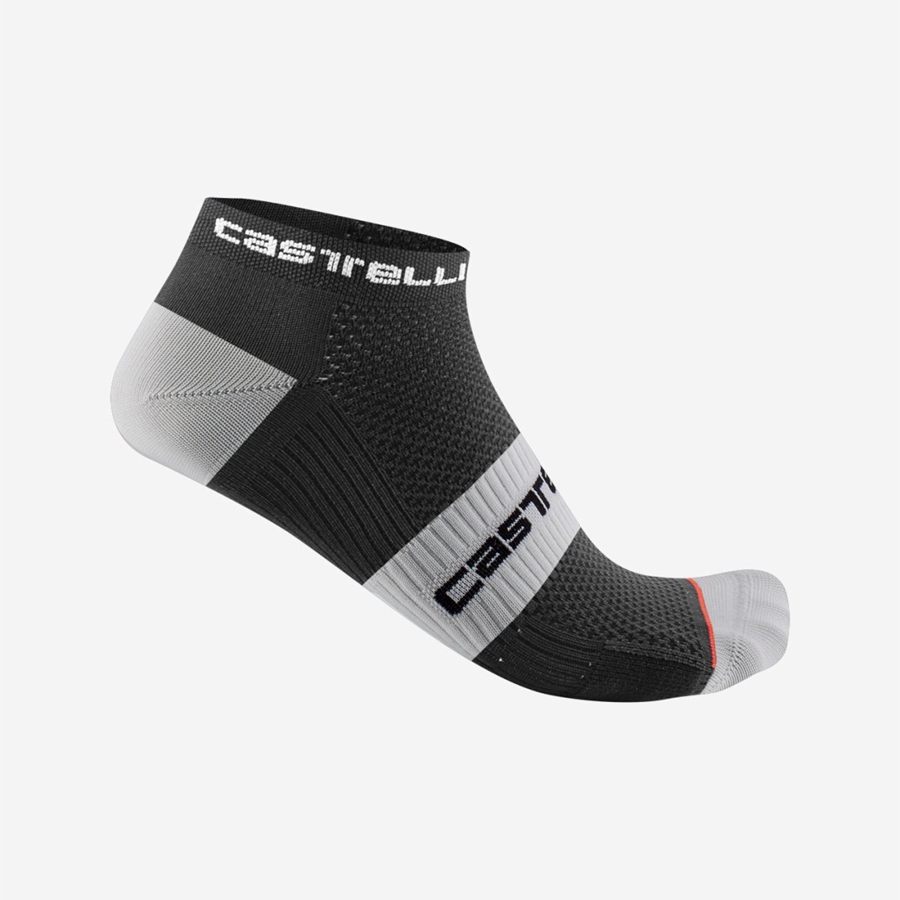 Castelli LOWBOY 2 Men Socks Black White | JFL-384795