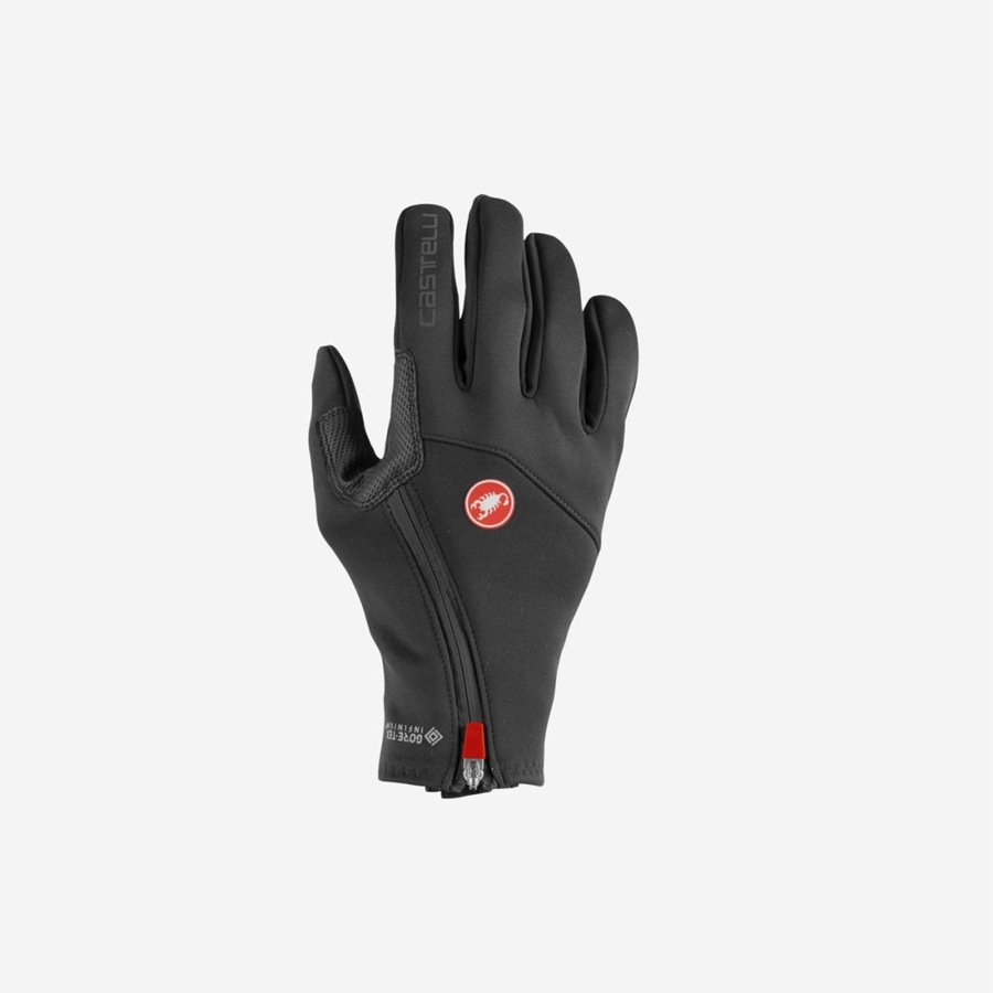 Castelli MORTIROLO Men Gloves Black | KXS-938426