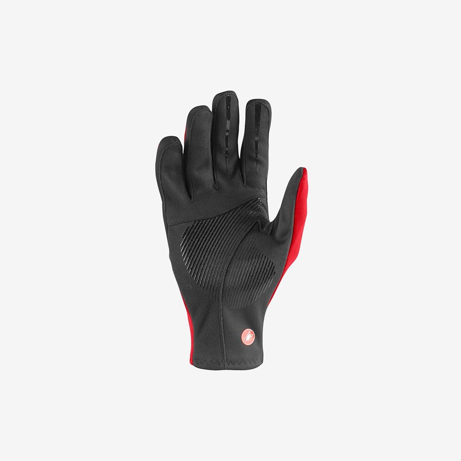 Castelli MORTIROLO Men Gloves Red | NKR-968502