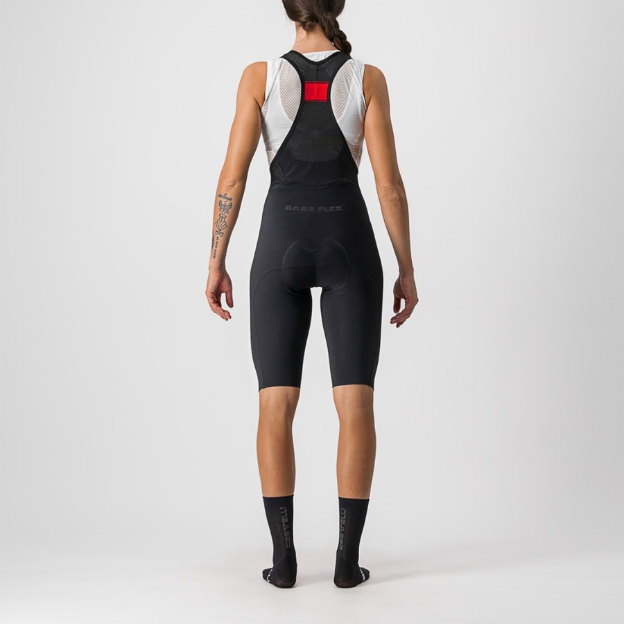 Castelli OMLOOP NANO W Women Bib Shorts Black | JCT-485320