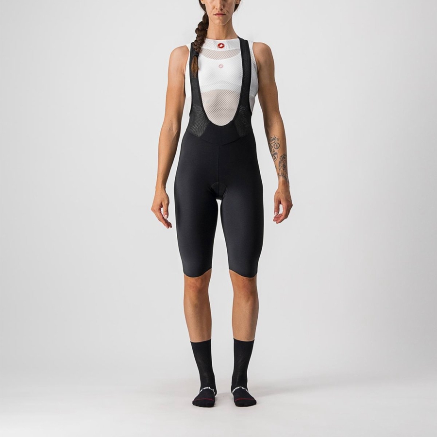 Castelli OMLOOP NANO W Women Bib Shorts Black | JCT-485320