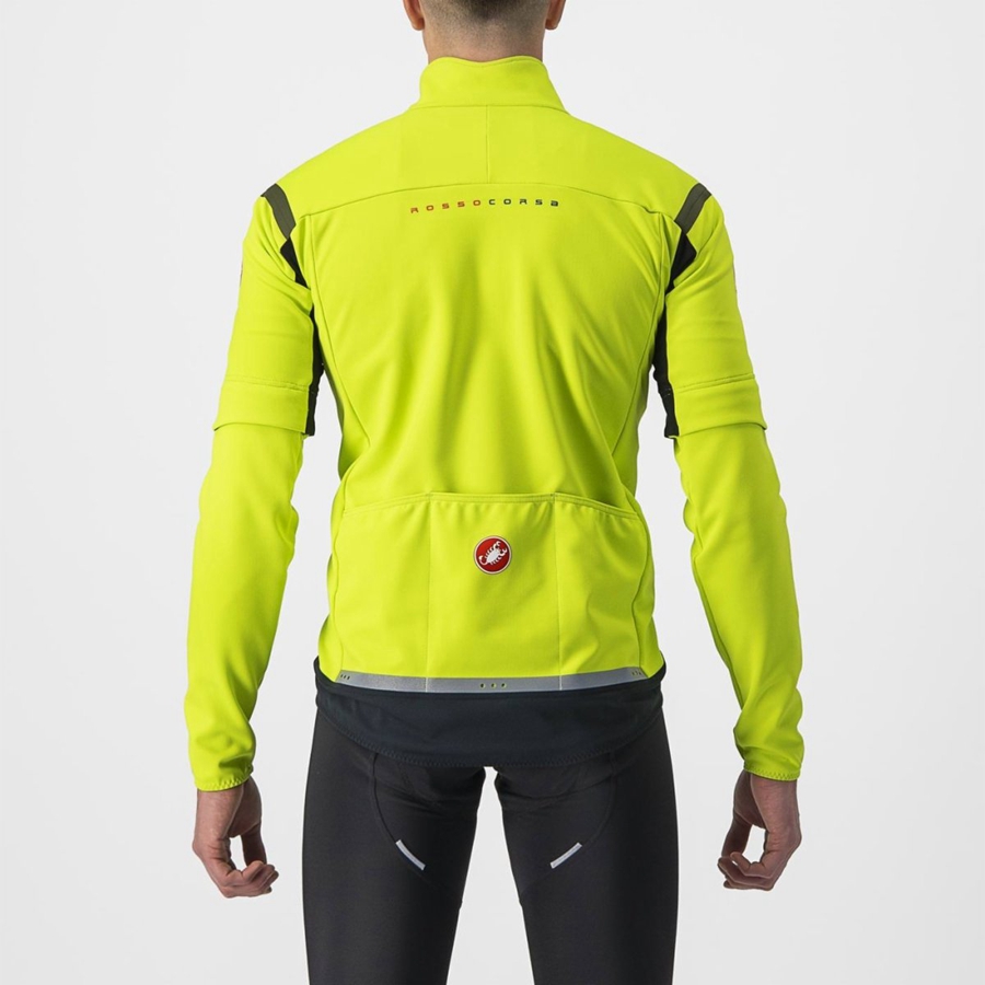 Castelli PERFETTO RoS 2 CONVERTIBLE Men Jackets Light Green / Dark Grey | KYL-914765