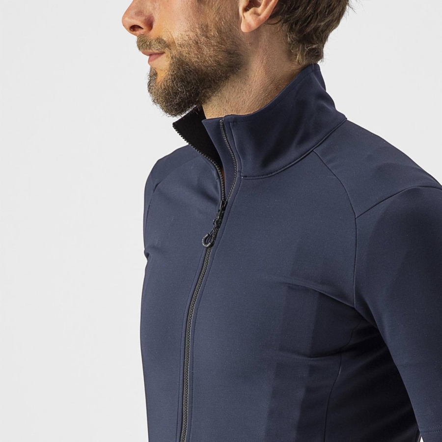 Castelli PERFETTO RoS 2 WIND Men Jackets Blue | QEI-139276