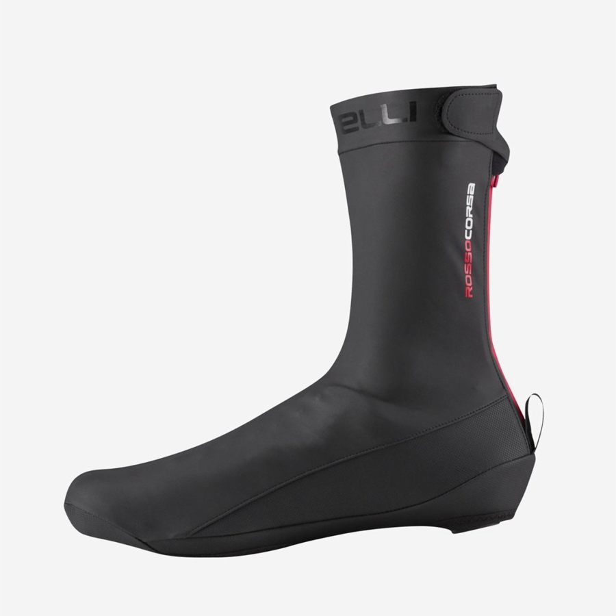 Castelli PIOGGIA 4 Men Shoecovers Black | CQN-170842