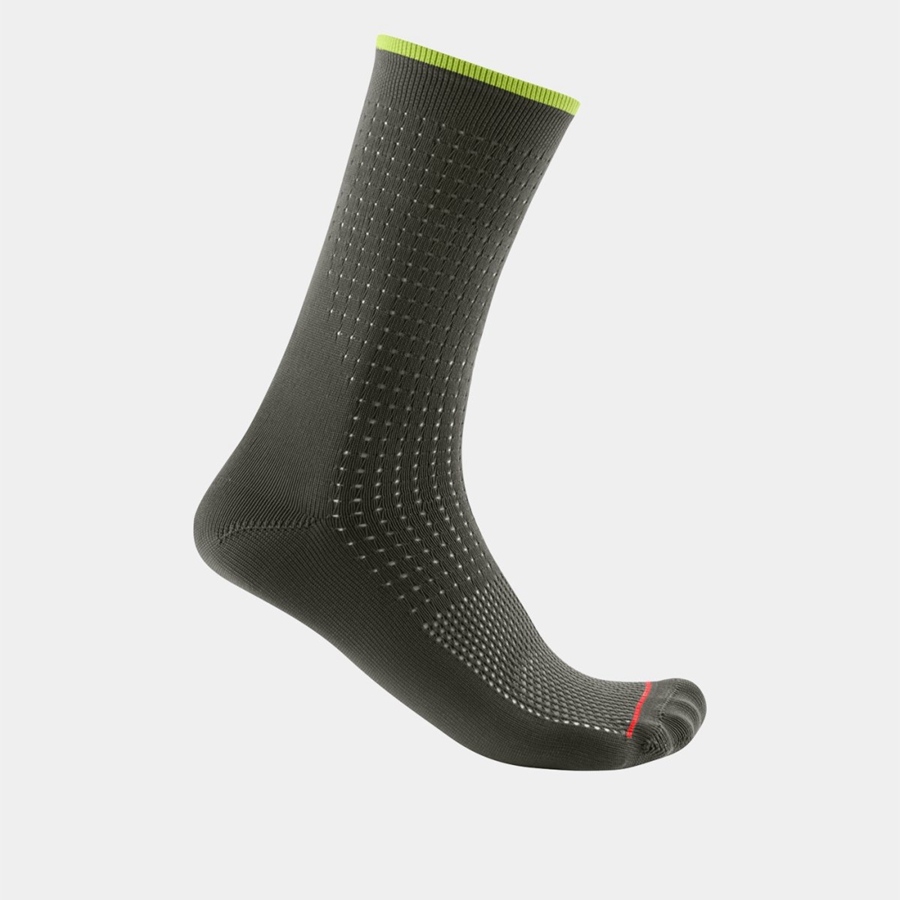 Castelli PREMIO 18 Men Socks Deep Green | VJL-829415