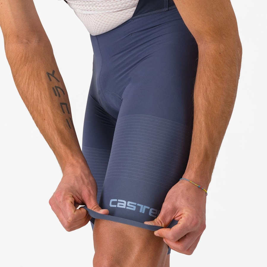 Castelli PREMIO Men Bib Shorts Blue / Grey Blue | FQV-803675