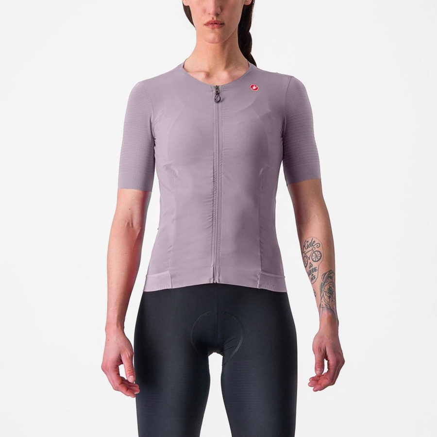 Castelli PREMIO W Women Jersey Purple White | SWN-372680