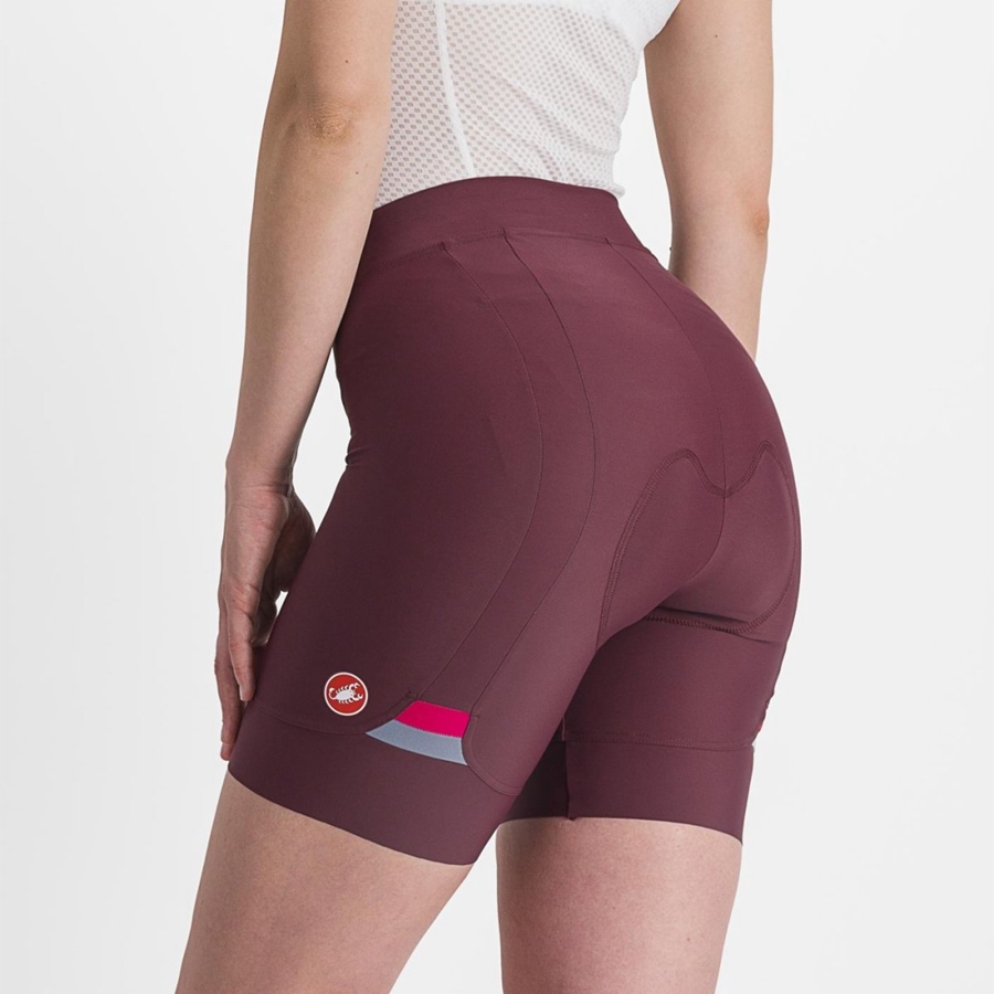 Castelli PRIMA Women Shorts Deep Burgundy / Red | MOB-016247